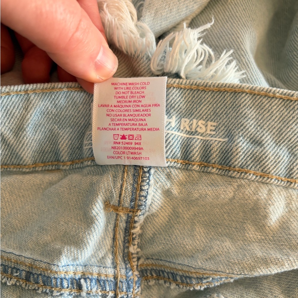 NOBO Faded Blue Ripped Jean Shorts - Picture 3 of 3